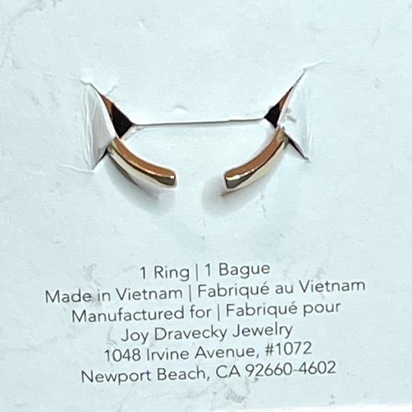 NWT Joy Dravecky Chloe Ring With Ombre Hexagon Cubic Zirconia & Gold Plated Band - Picture 6 of 6